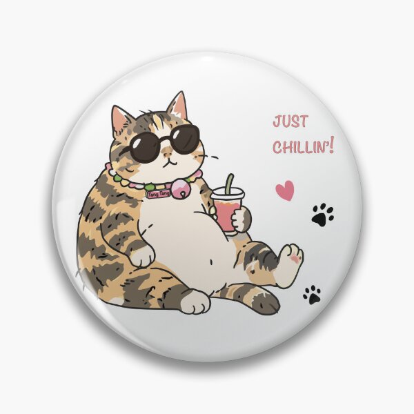 Item preview, Just Chillin' Funny Cat – Cute Cool Cat Character designed and sold by NongKhaoYai.