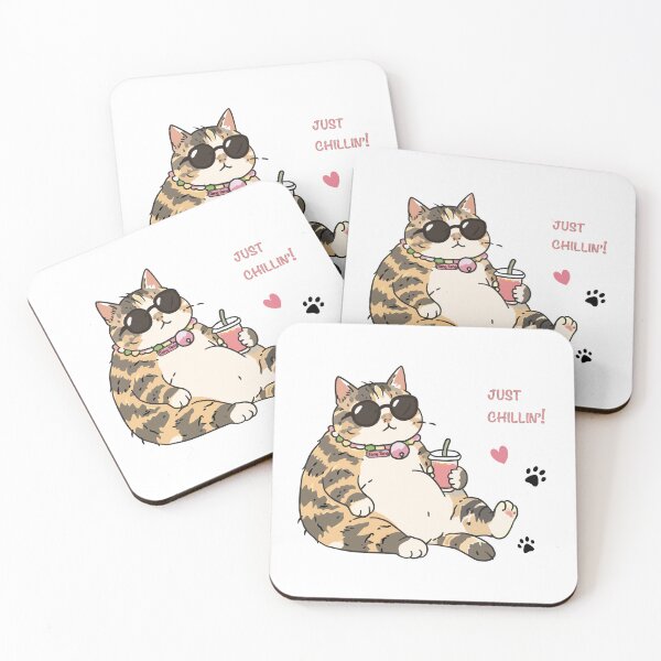 Item preview, Just Chillin' Funny Cat – Cute Cool Cat Character designed and sold by NongKhaoYai.