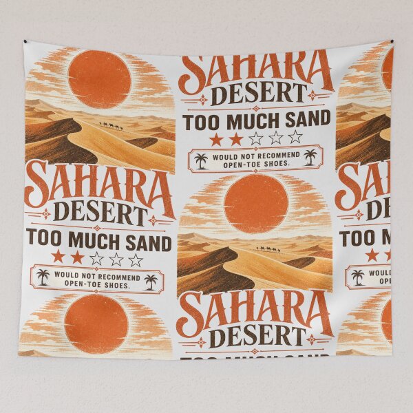 Item preview, Sahara Desert Too Much Sand Funny Vintage Travel Review designed and sold by HROC.