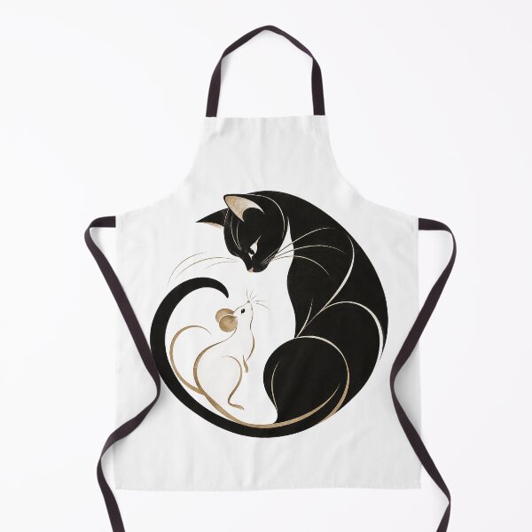 Item preview, Cat and Mouse Balance – Elegant Minimalist Feline Art designed and sold by zzz888.