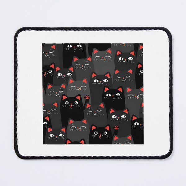 Item preview, Cute Happy Black Cats Seamless Pattern - Aesthetic Feline Illustrations & Fun Animal Pattern Art | ⭐⭐⭐⭐⭐ Best Seller designed and sold by AmirabbasGT.