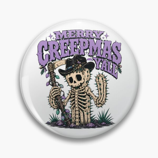Item preview, Spooky Cowboy Christmas Skeleton Cactus Creepmas Saguaro designed and sold by chattsuede.
