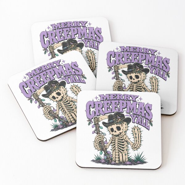 Item preview, Spooky Cowboy Christmas Skeleton Cactus Creepmas Saguaro designed and sold by chattsuede.