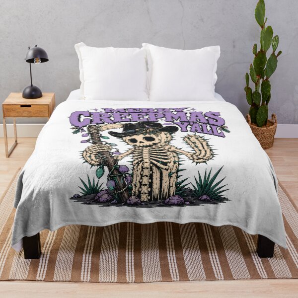 Item preview, Spooky Cowboy Christmas Skeleton Cactus Creepmas Saguaro designed and sold by chattsuede.