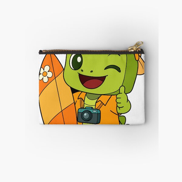Item preview, Dinosaur cartoon holding surfboard designed and sold by merona-design.