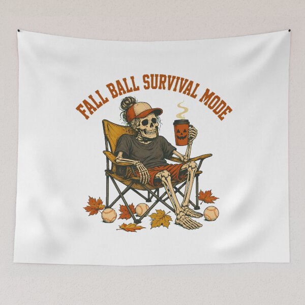 Item preview, Fall Ball Baseball Skeleton Mom Survival Mode designed and sold by chattsuede.