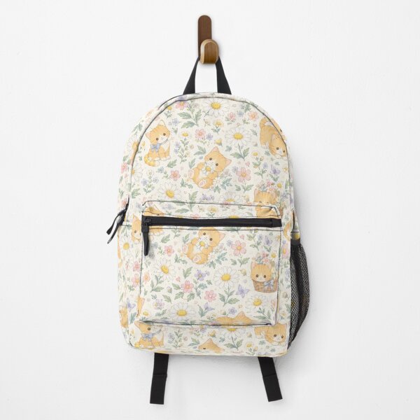 Item preview, Cute Orange Cat in Daisy Garden Watercolor Pattern designed and sold by Skyrocketz.