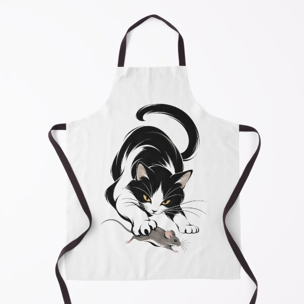 Item preview, Midnight Chase – Black Cat and Mouse Dynamic Illustration designed and sold by zzz888.