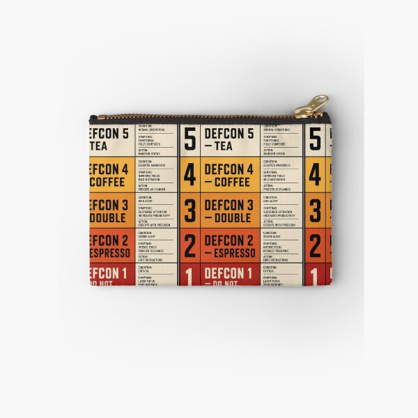 Item preview, Caffeine Readiness Condition Funny Coffee DEFCON Chart designed and sold by HROC.