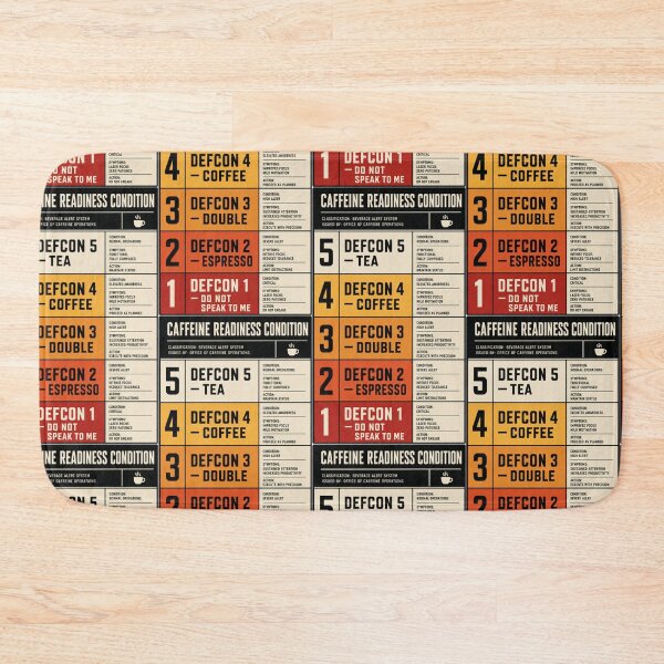 Item preview, Caffeine Readiness Condition Funny Coffee DEFCON Chart designed and sold by HROC.
