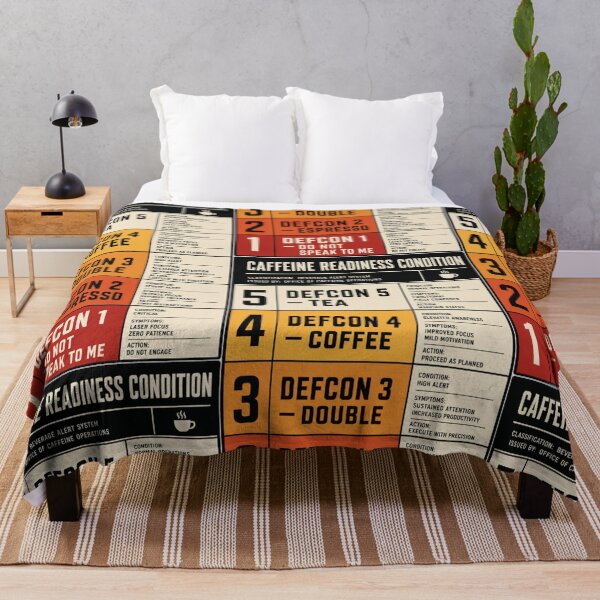 Item preview, Caffeine Readiness Condition Funny Coffee DEFCON Chart designed and sold by HROC.