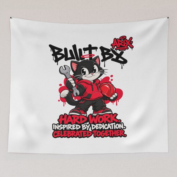 Item preview, Cute Cat Mechanic Hard Work Graffiti Design designed and sold by Ahmedsyde.
