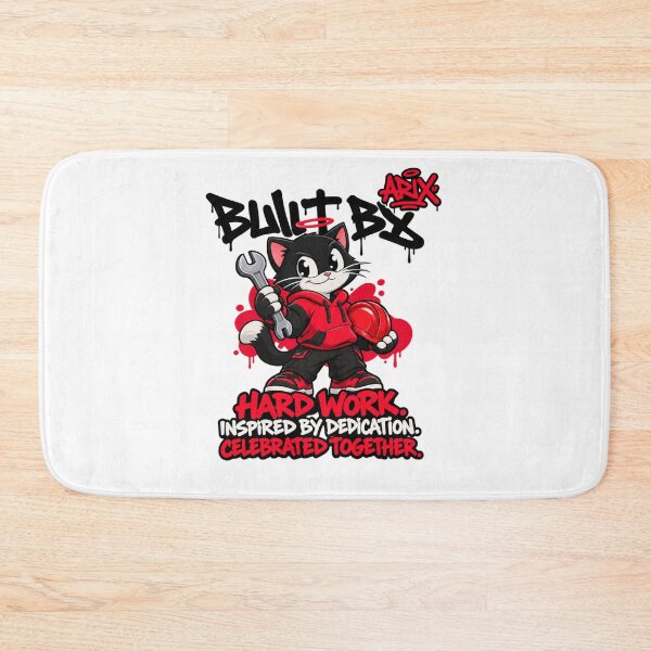 Item preview, Cute Cat Mechanic Hard Work Graffiti Design designed and sold by Ahmedsyde.