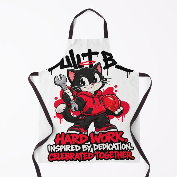 Artikelvorschau, Cute Cat Mechanic Hard Work Graffiti Design entworfen und verkauft von Ahmedsyde.