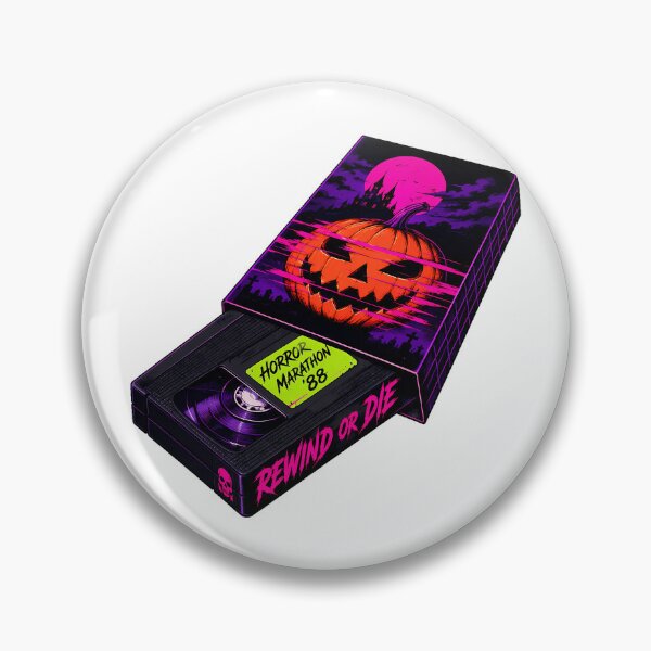 Item preview, Eighties Horror Cassette Sleeve Spooky Halloween Movie Marathon designed and sold by chattsuede.