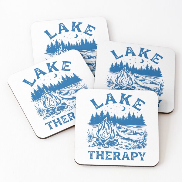 Item preview, Lake Therapy - Vintage Campfire & Canoe Outdoor Design designed and sold by BumbleBloom7.