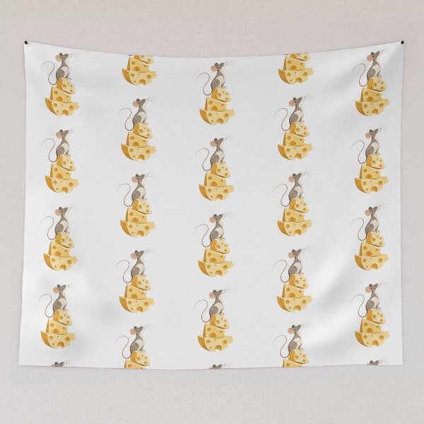 Item preview, Cheese King Mouse – Whimsical Mouse on a Tower of Cheese designed and sold by zzz888.
