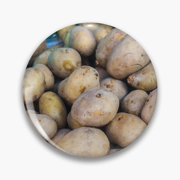Item preview, Fresh Brown Potatoes in a Green Plastic Crate Ready for Market or Kitchen Use designed and sold by Nmallia.