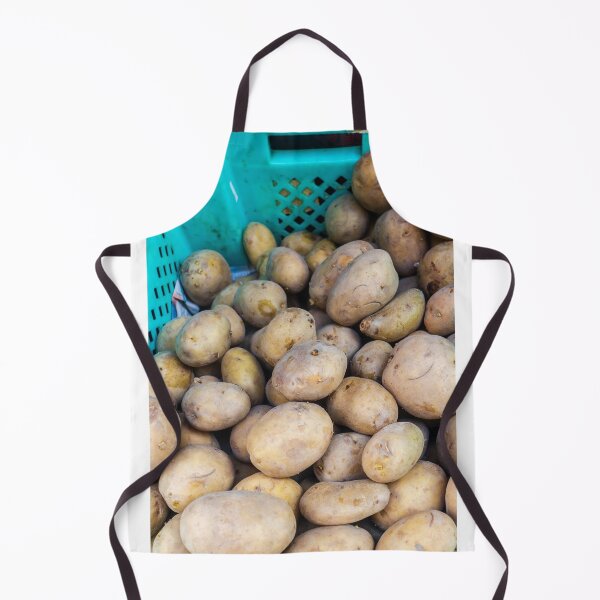 Item preview, Fresh Brown Potatoes in a Green Plastic Crate Ready for Market or Kitchen Use designed and sold by Nmallia.