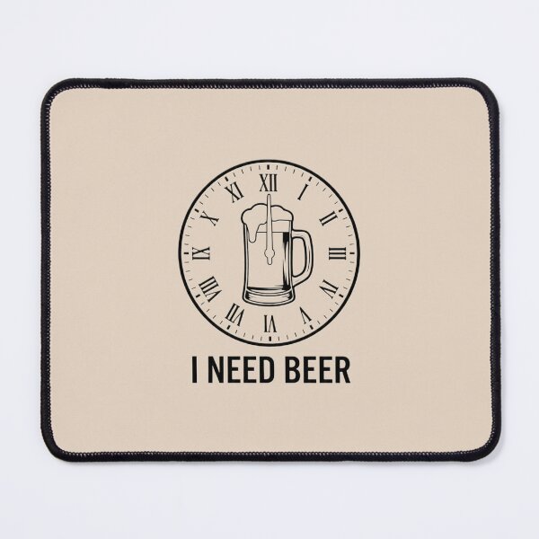 Item preview, I Need Beer Vintage Clock Funny Drinking Humor designed and sold by ANJ Creative Designs.