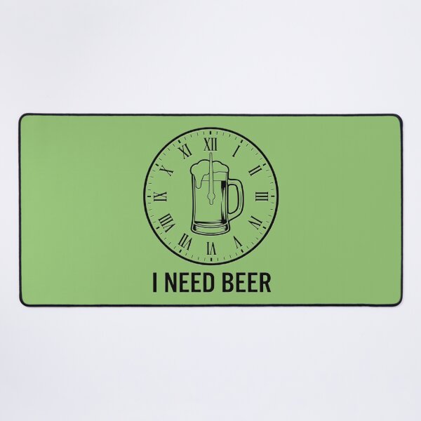 Item preview, I Need Beer Vintage Clock Funny Drinking Humor designed and sold by ANJ Creative Designs.