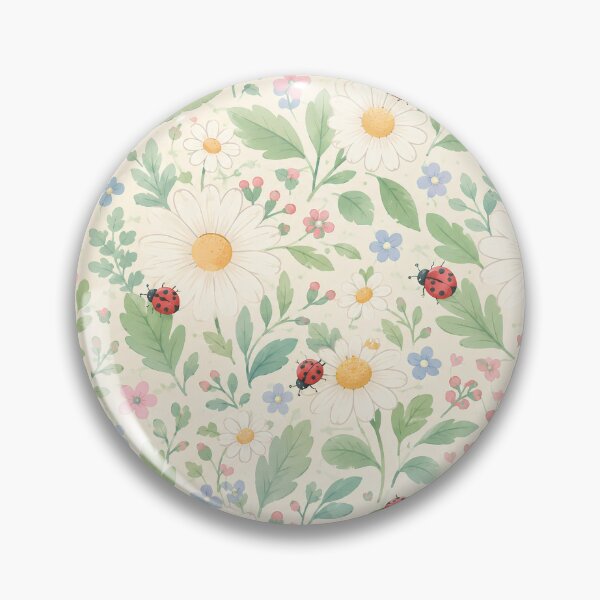 Item preview, Daisy Garden & Ladybug Watercolor Pattern designed and sold by Skyrocketz.