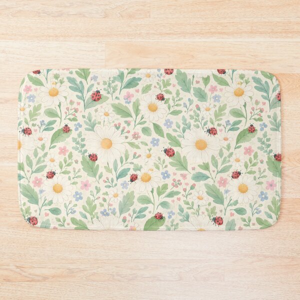 Item preview, Daisy Garden & Ladybug Watercolor Pattern designed and sold by Skyrocketz.