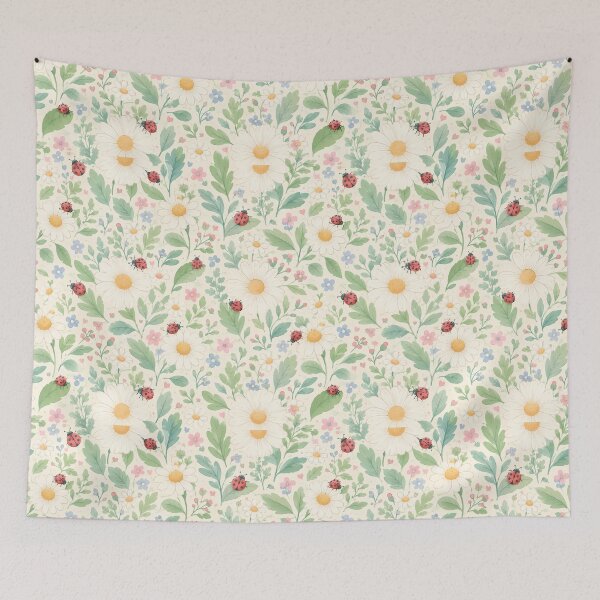 Item preview, Daisy Garden & Ladybug Watercolor Pattern designed and sold by Skyrocketz.