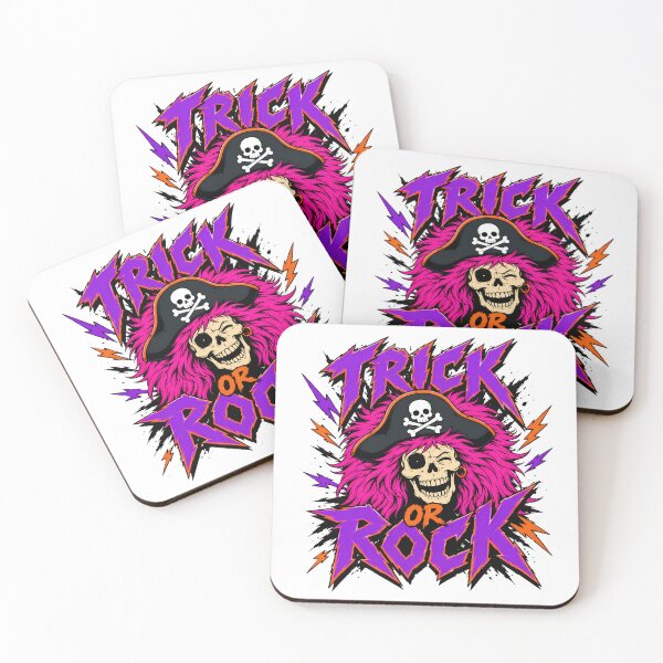 Item preview, Trick Or Rock Skull Glam Metal Halloween Pirate designed and sold by chattsuede.