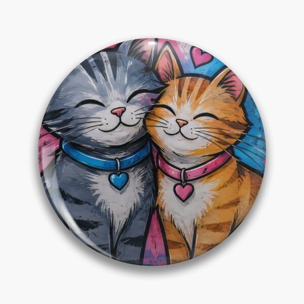 Item preview, Cats hugging under a heart designed and sold by karlosss.