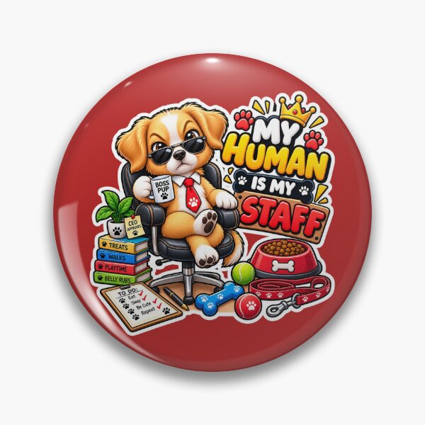Item preview, My Human Is My Staff Puppy designed and sold by PrintBreeze.