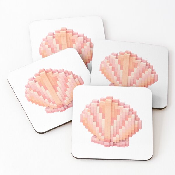Item preview, Pixel scallop shell designed and sold by MishaMMillard.