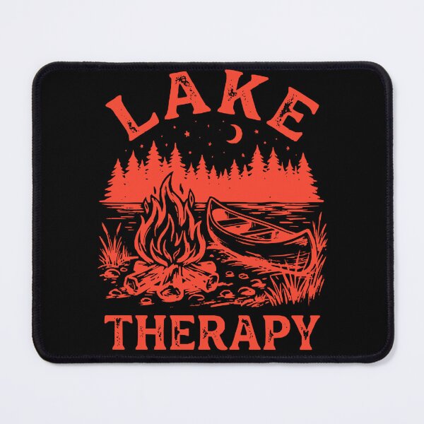 Item preview, Lake Therapy - Vintage Red Campfire & Canoe Outdoor Design designed and sold by BumbleBloom7.