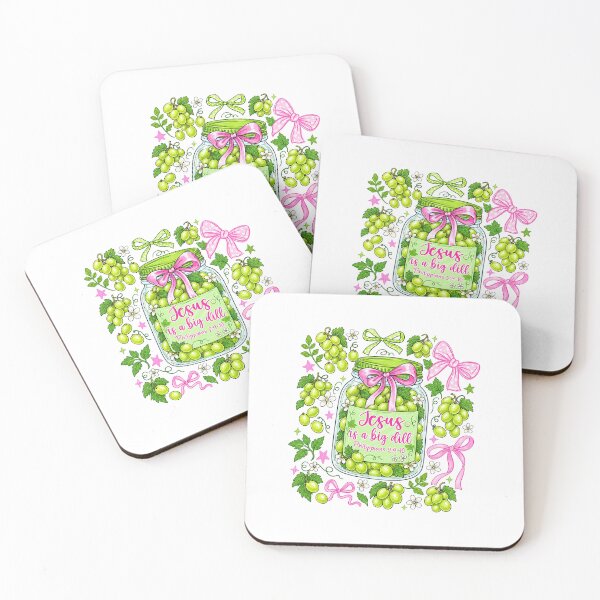 Item preview, Jesus Is A Big Dill Philippians 2:9-10 Coquette Pink Bow Jar designed and sold by Derekquie.