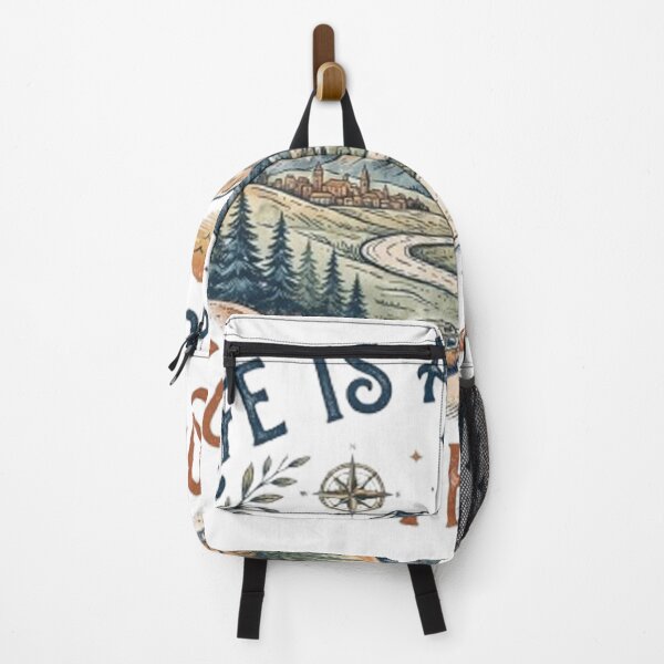 Item preview, "Life is a Journey, Love the Road" Mountain Landscape Graphic designed and sold by CreativeNest Prints.