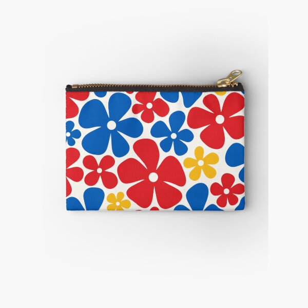 Item preview, Retro Pop Flowers – Red, Blue & Yellow designed and sold by lbl-shop.