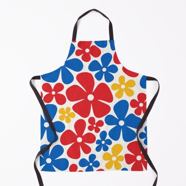 Item preview, Retro Pop Flowers – Red, Blue & Yellow designed and sold by lbl-shop.