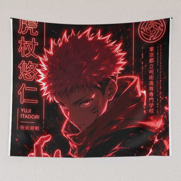 Item preview, Crimson Neon Warrior – Dark Anime Inspired Red Energy Artwork designed and sold by Dyan4.