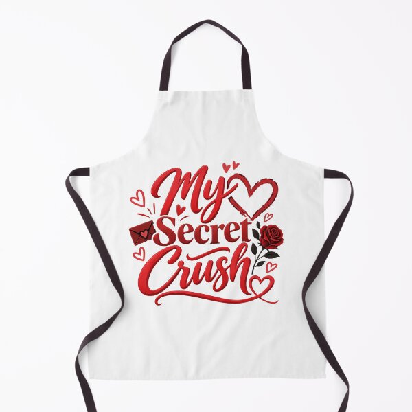 Item preview, My Secret Crush Romantic Love Rose Heart Red Typography designed and sold by Lovestickerco.