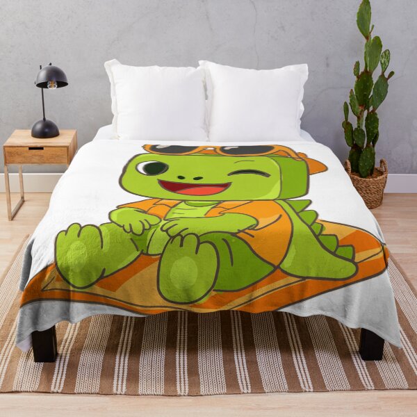 Item preview, Cute dinosaur cartoon character relaxing and sitting on beach mat during summer holiday illustration designed and sold by merona-design.