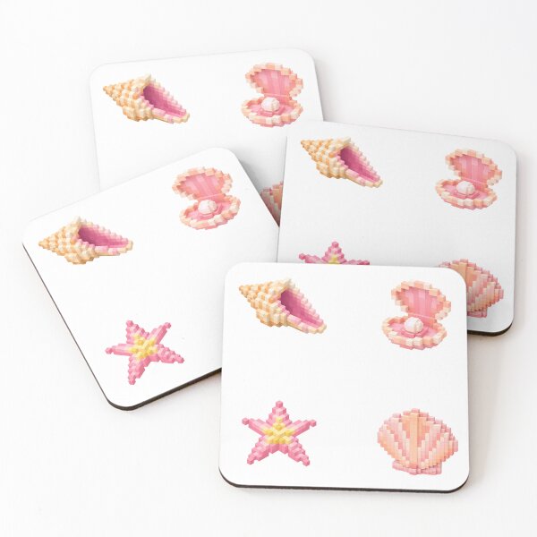 Item preview, Sea shell pixel sticker pack designed and sold by MishaMMillard.