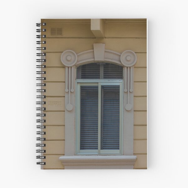 Item preview, Elegant Yellow Building Facade With Ornate Window and Door, Vintage Urban Architecture designed and sold by Nmallia.