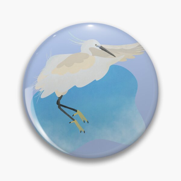 Item preview, Illustration of a Little egret flying designed and sold by FandomizedRose.