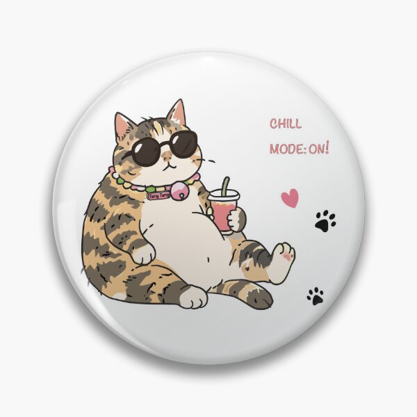 Item preview, Chill Mode On Funny Cat – Cute Cool Cat Character designed and sold by NongKhaoYai.