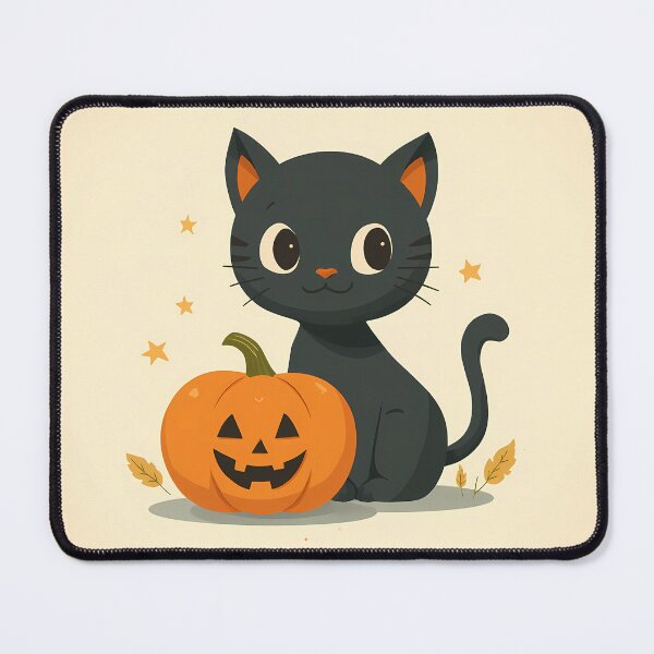 Item preview, Cute Black Cat and Jack-o'-Lantern - Spooky Season Fall Sticker designed and sold by Lu7u.