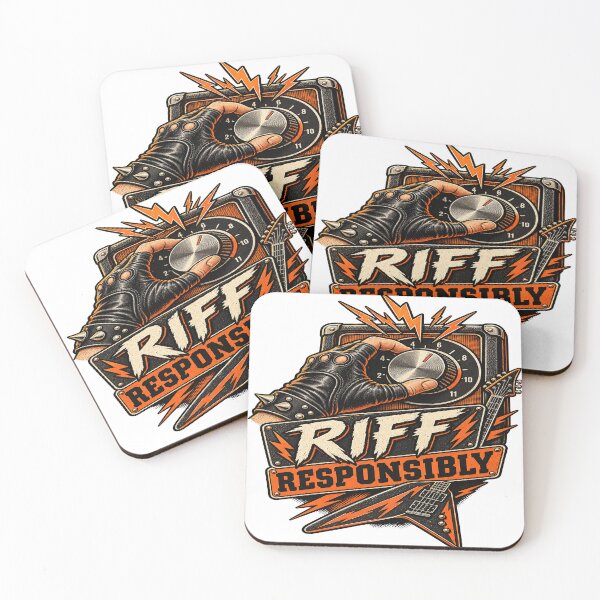 Item preview, Riff Responsibly Music Fan Humor Shirt designed and sold by S06PMarketing.