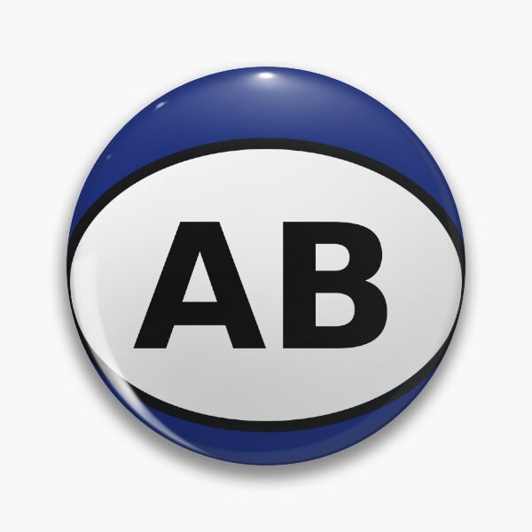 Aperçu de l'œuvre Autocollant ovale international Alberta AB · Un logo de voyage minimaliste et épuré créée et vendue par The Digital Compass.