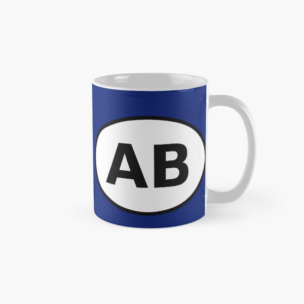 Item preview, Pegatina ovalada internacional de Alberta AB · Un distintivo de viaje limpio y minimalista designed and sold by The Digital Compass.