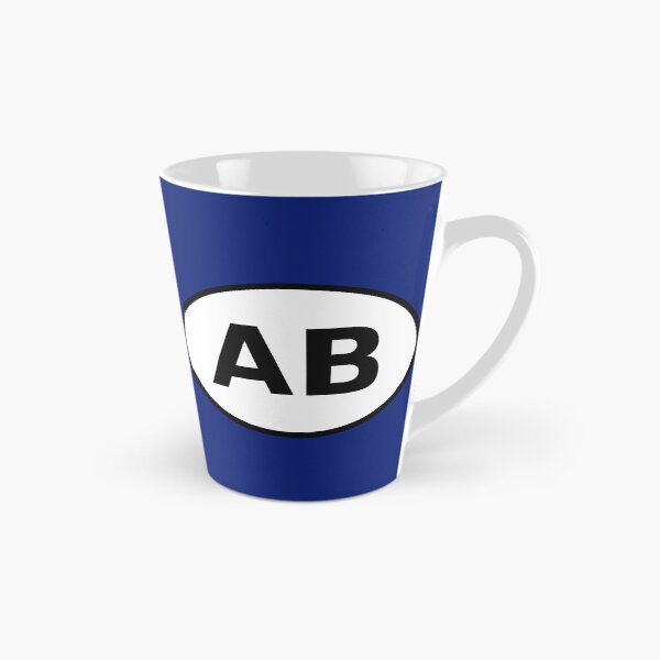 Item preview, Alberta AB International Oval Sticker · A Clean Minimalist Travel Identity Mark designed and sold by The Digital Compass.