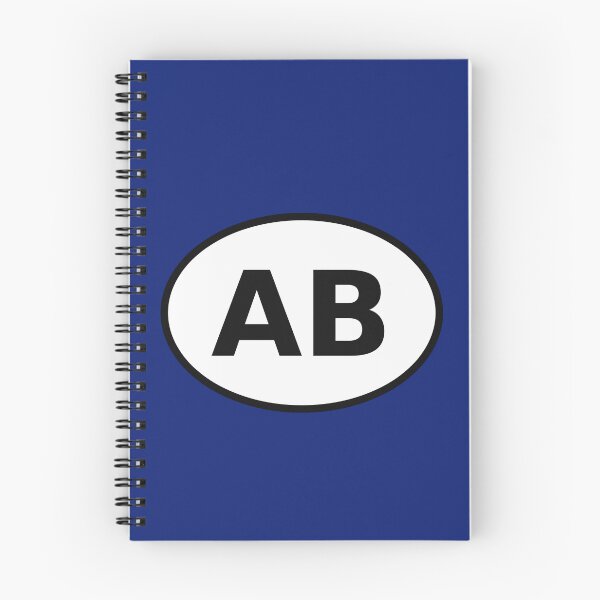 Item preview, Alberta AB International Oval Sticker · A Clean Minimalist Travel Identity Mark designed and sold by The Digital Compass.